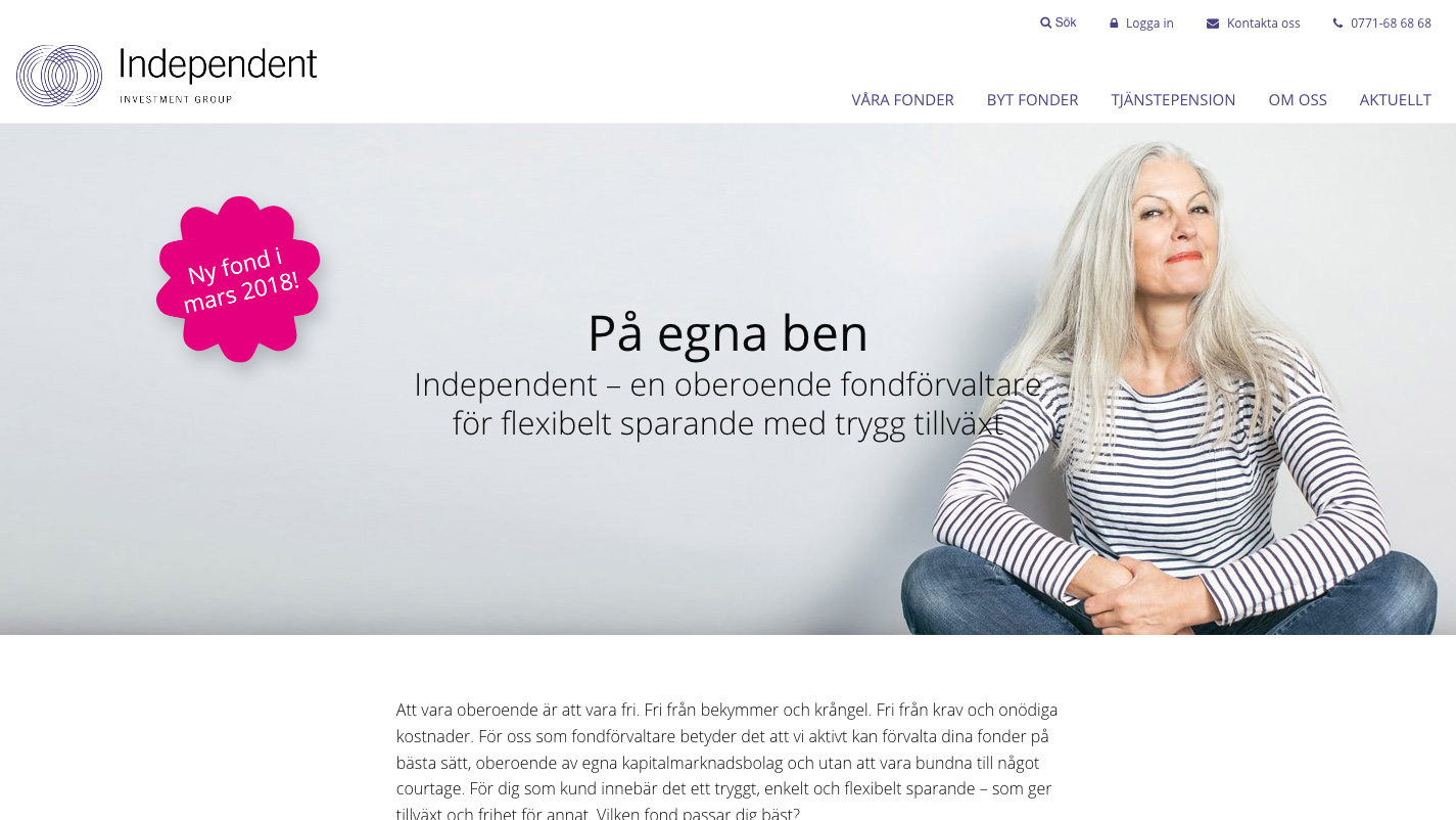 En webbplats för IIG