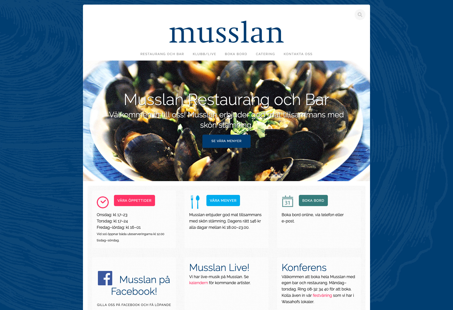 Musslans webbsida