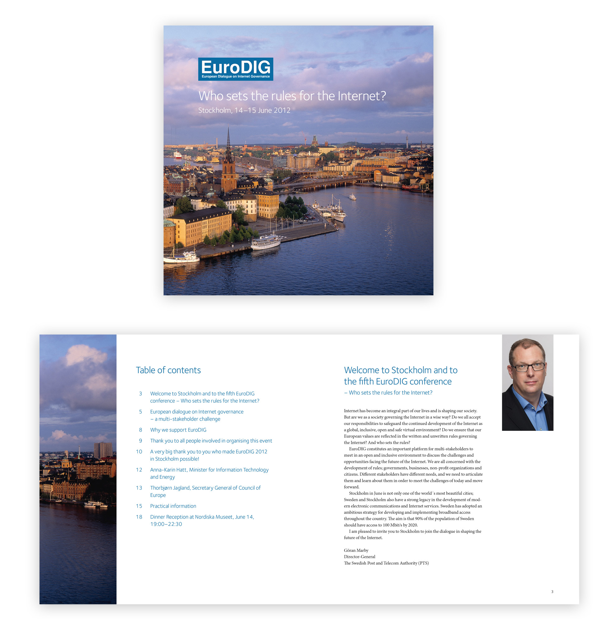 Broschyr – omslag och ett uppslag