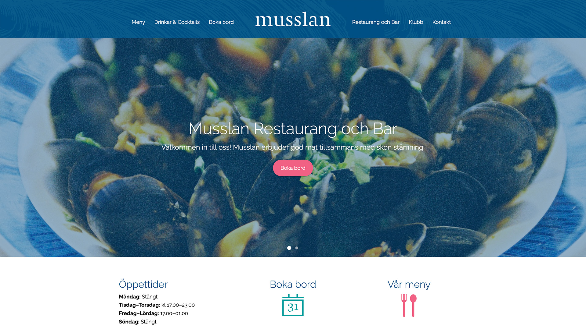 Musslans webbsida