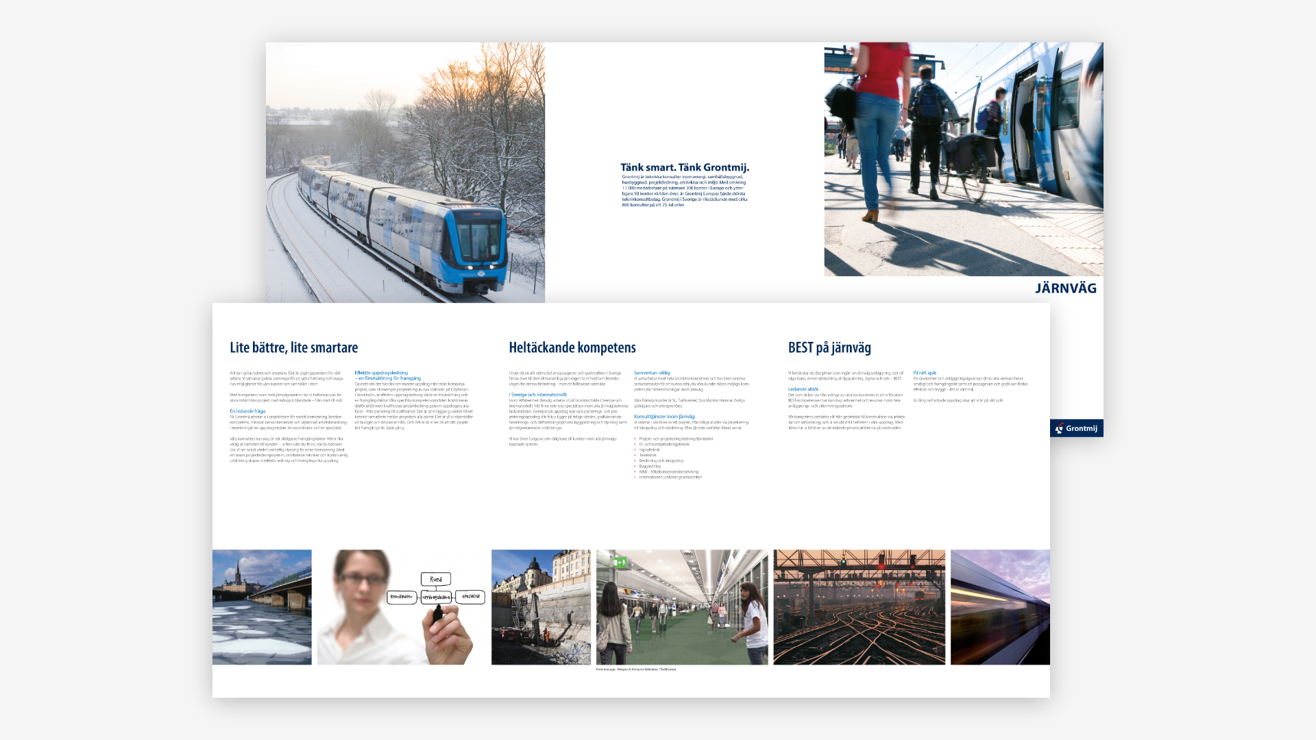 En folder för teknikkonsultbolaget Grontmij