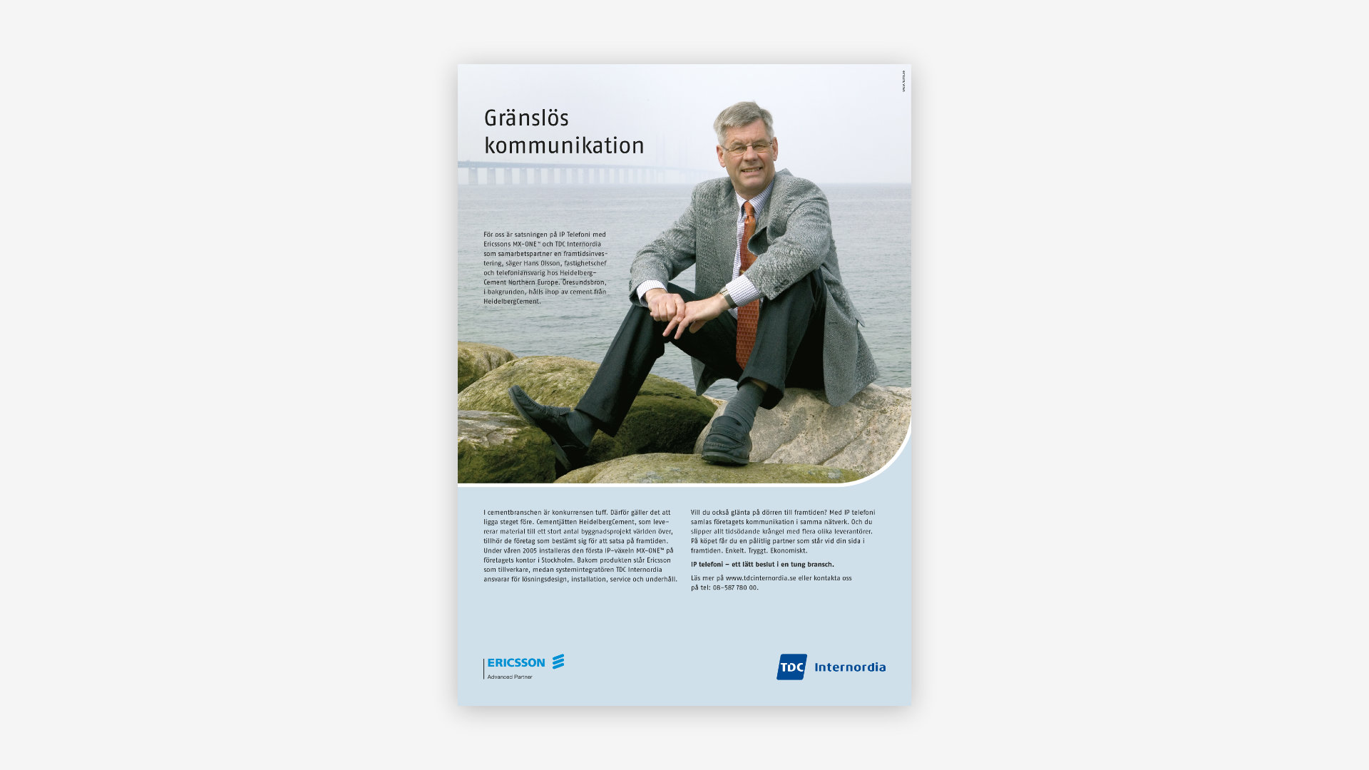 Helsidesannons för TDC
