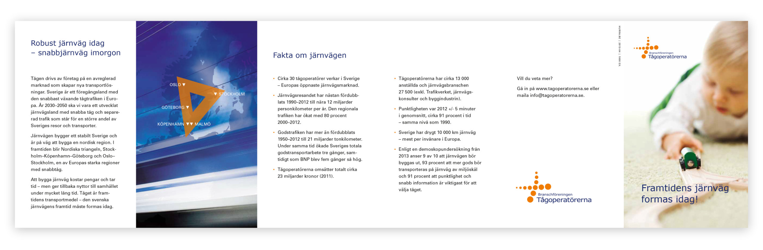 En folder för Branschföreningen Tågoperatörerna