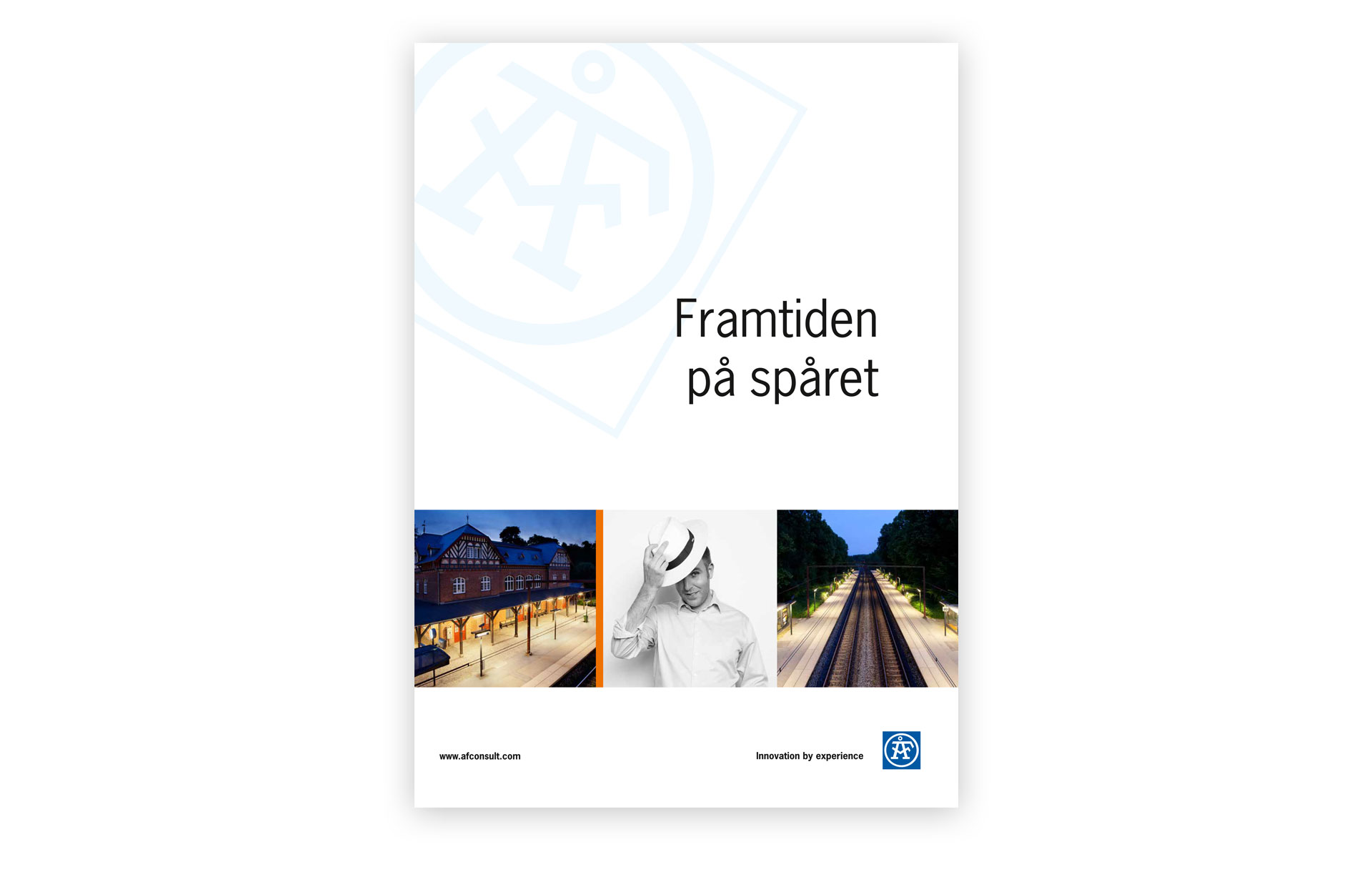 Omslag för broschyren Framtiden på spåret