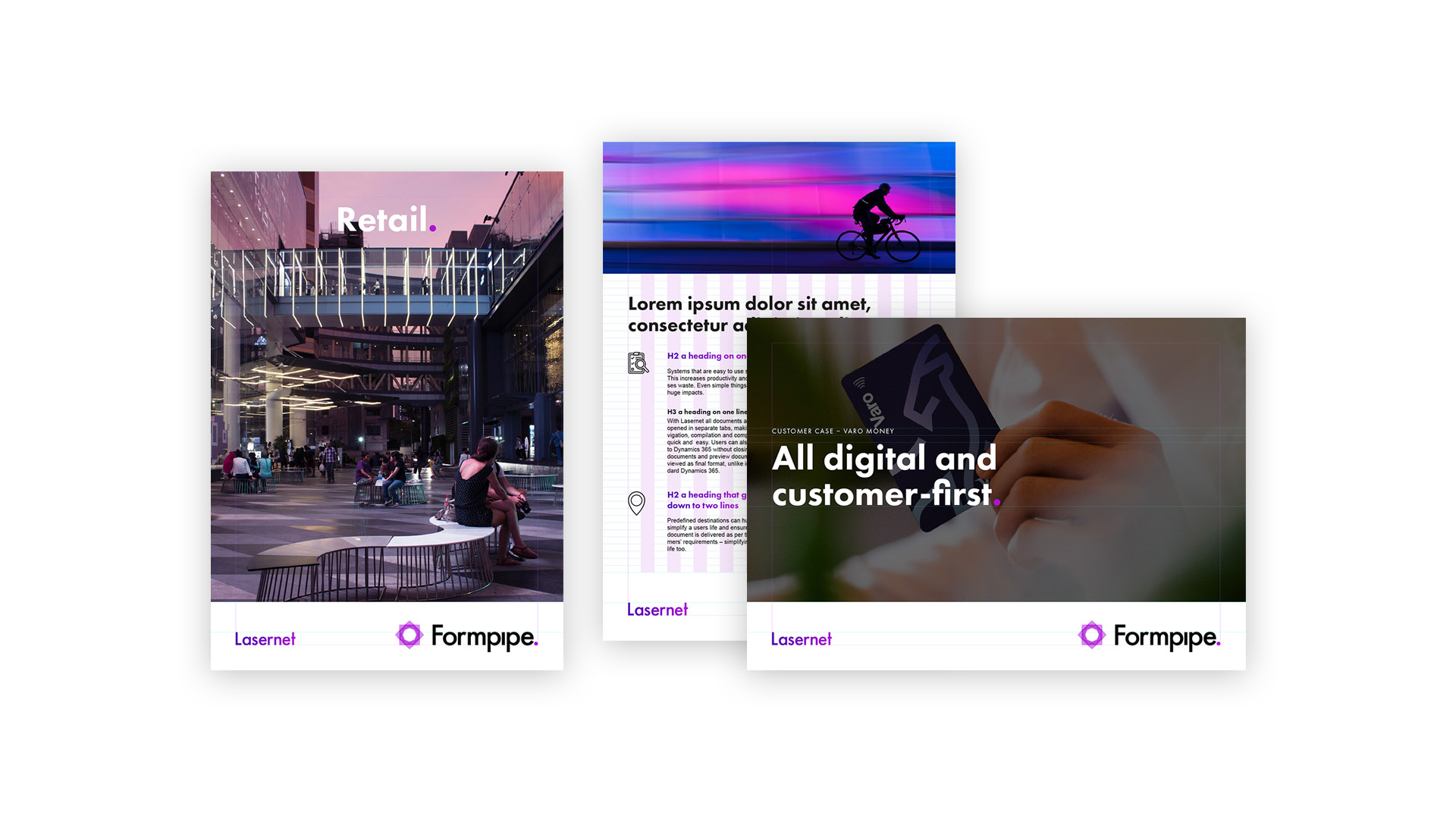 Indesign-mallar – broschyr, Case Study och Customer Case.